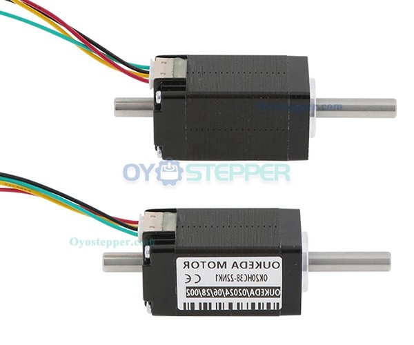 Oukeda Hollow Shaft Nema 8 Stepper Motor Bipolar 1.8 Deg 3.13Ncm 0.6A 5.4V 2 Phase Dual Shaft